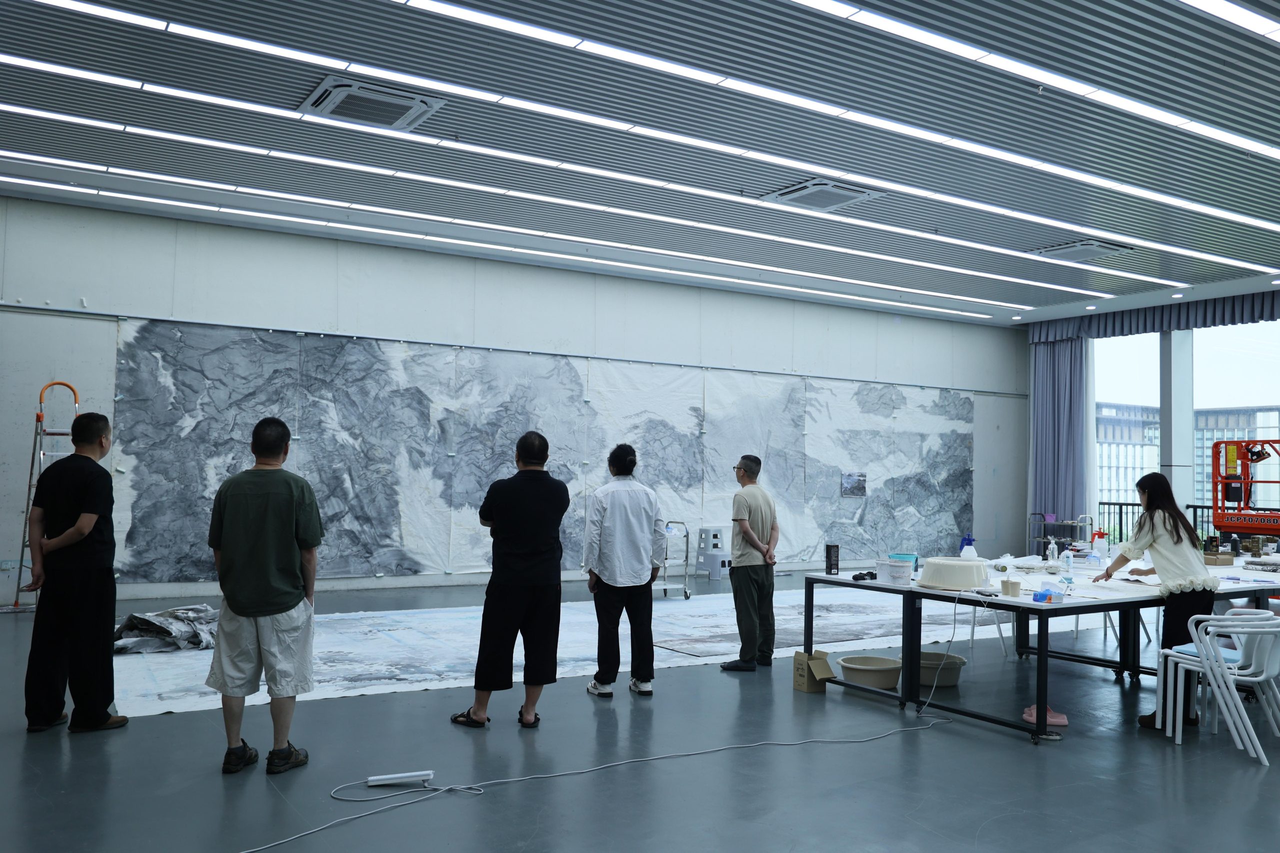 16-meter ink painting depicts epic of Long March in northern Guangdong