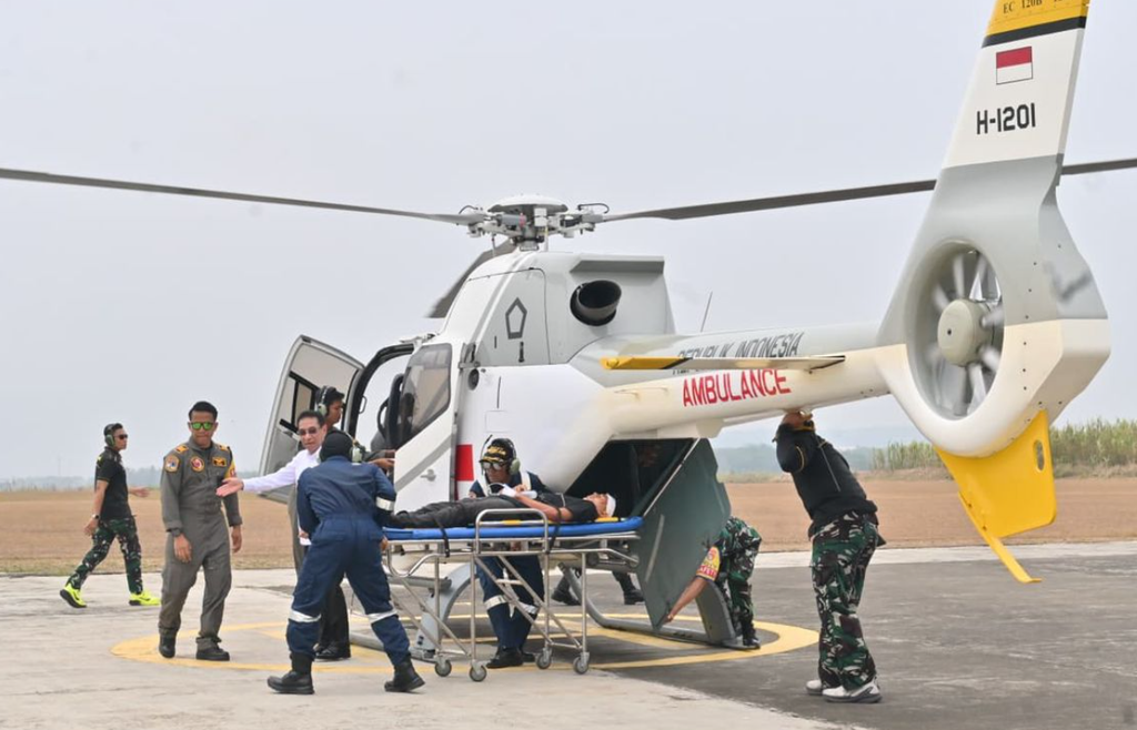 印尼空軍準備EC-120B直升機執行空中救護任務 助偏遠地區患者轉運