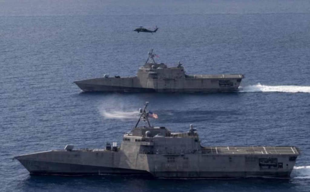 中國軍方稱美軍瀕海戰鬥艦進入仙賓礁附近海域 南部戰區海軍跟蹤監視
