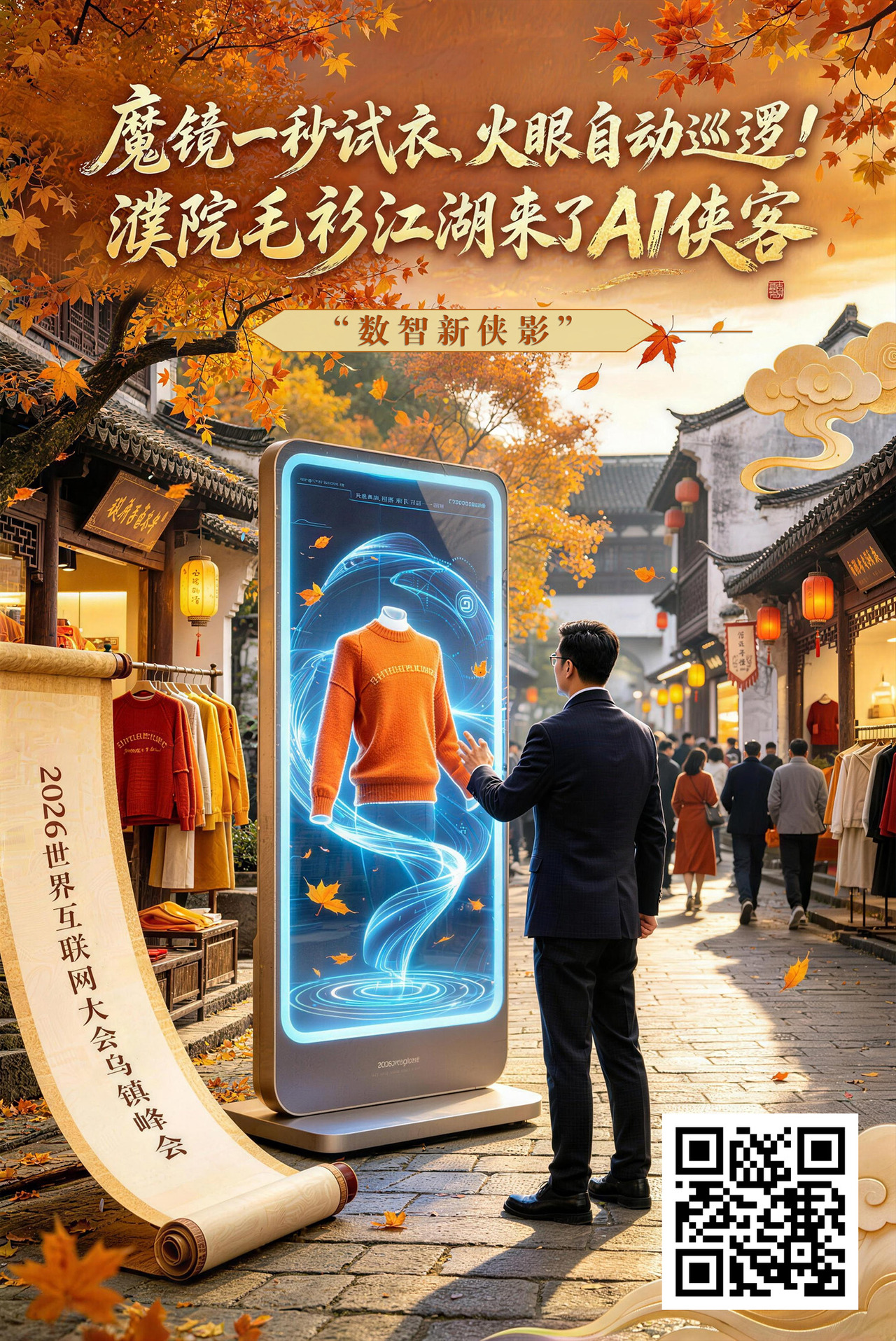 数智新侠影 | “魔镜”一秒试衣、“火眼”自动巡逻！濮院毛衫江湖来了AI侠客